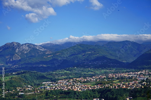 Panorama from the fortress of Monte Alfonso in Castelnuovo Garfagnana, Tuscany, Italy