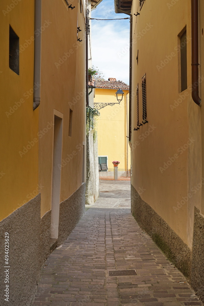Glimpse of the village of Molazzana in Garfagnana, Tuscany, Italy