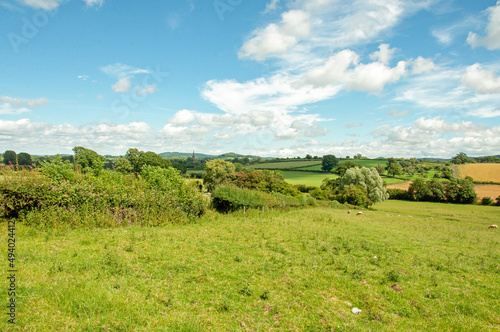 Summertime scenery around Herefordshire  England.