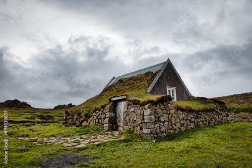 traditional icelandic turf house