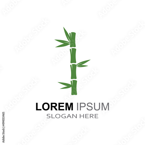Fototapeta Naklejka Na Ścianę i Meble -  Logo of a bamboo plant or a type of hollow plant. Using a modern illustration business vector concept design