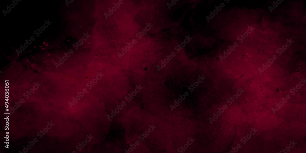 Dark red watercolor grunge background abstract dark color design. Red grunge texture and old wall texture cement. Black and red hand pmodern red grungre texture brush grunge background texture. 