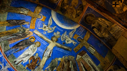 Interior of a church in Cappadocia Turkey