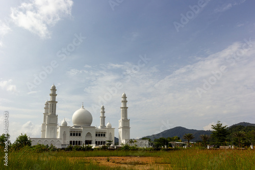 View of Oesman Al Khair Mosque, Sukadana, West Borneo, Indonesia photo