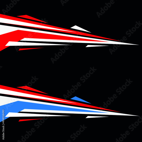 car wrapping sticker vector. Car body modification sticker. 