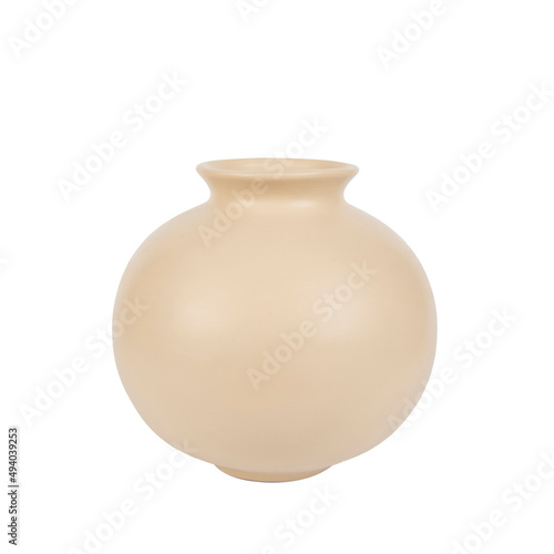 ceramic vase decorative isolated on white