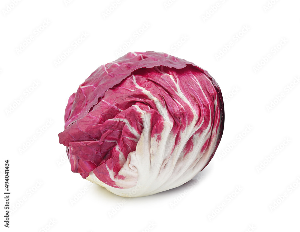 Radicchio, Red salad isolated on white background. Radicchio, Red salad isolated on white background.
