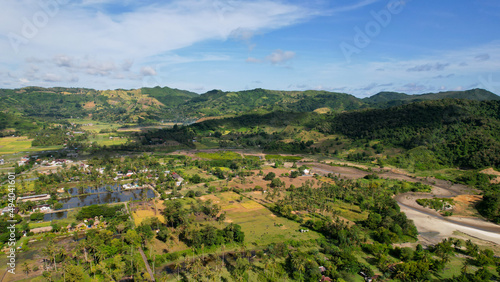 Aerial view of beautiful scenery in lombok. Lombok, Indonesia, March 22, 2022