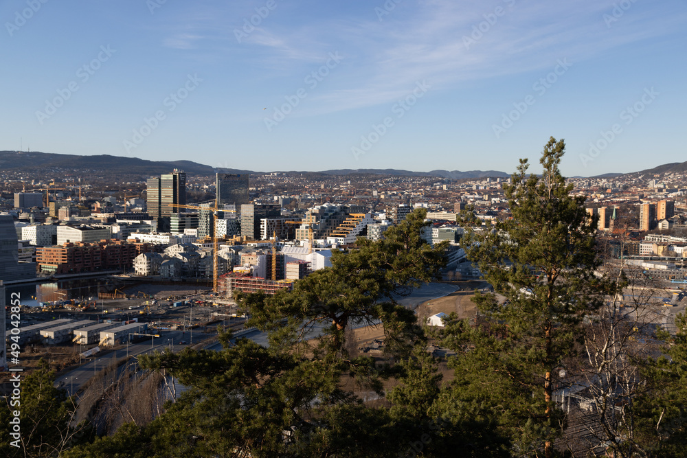 view from the tower north, Oslo, Norway