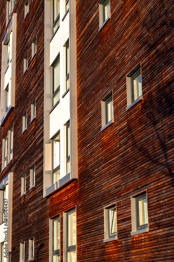 building in the evening, Bøler senter, Oslo, Norway