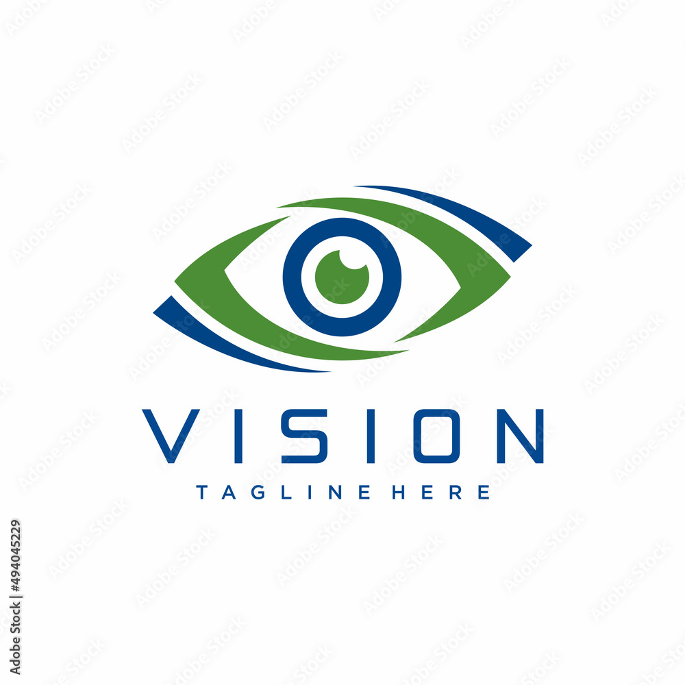 Modern vision logo design vector image
Modern vision logo design vector image
