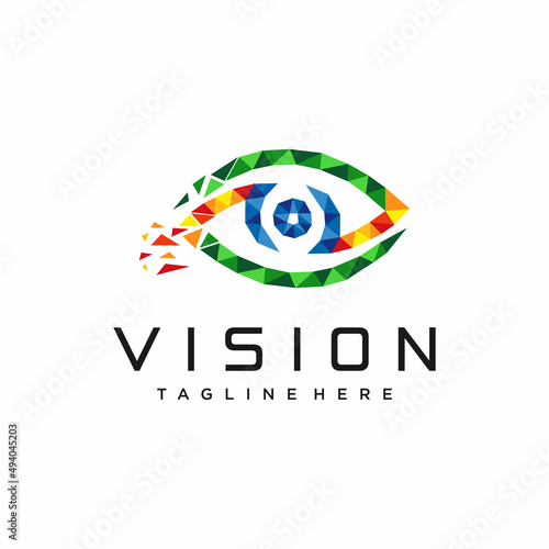 Modern vision logo design vector image
