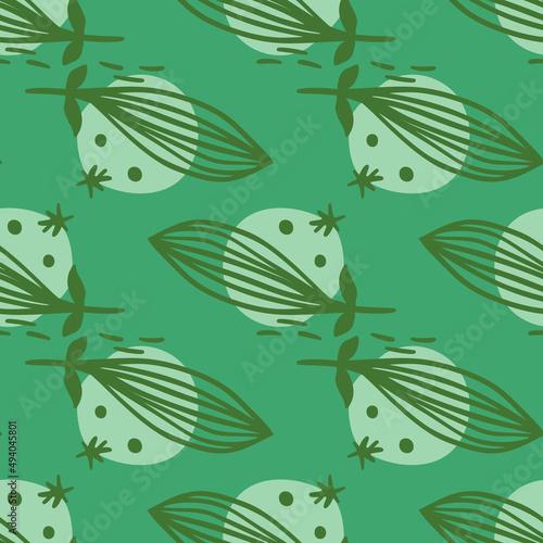 Creative leaves seamless pattern. Contemporary floral leaf wallpaper. © smth.design