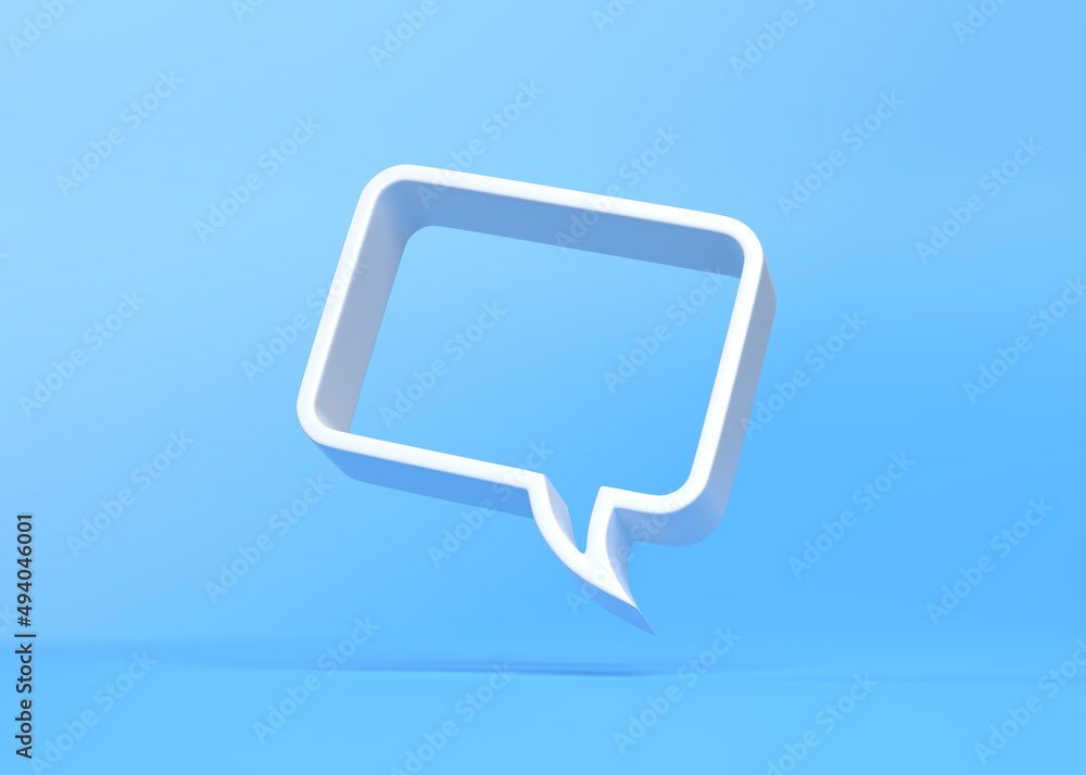 3D Flat empty frame speech bubble icon for text quote on a blue background with copy space. Chat bubbles. Comment symbol. Bubble talk. Comment sign. 3d rendering 3d illustration 3D Flat empty frame speech bubble icon for text quote on a blue background with copy space. Chat bubbles. Comment symbol. Bubble talk. Comment sign. 3d rendering 3d illustration