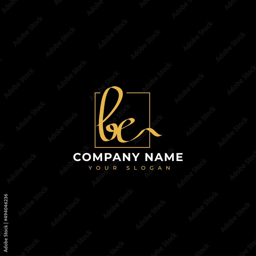 Be Initial signature logo vector design Be Initial signature logo vector design