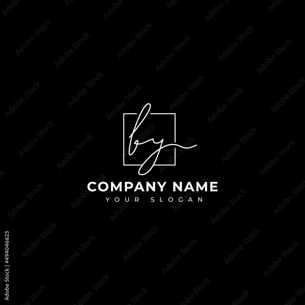 By Initial signature logo vector design By Initial signature logo vector design