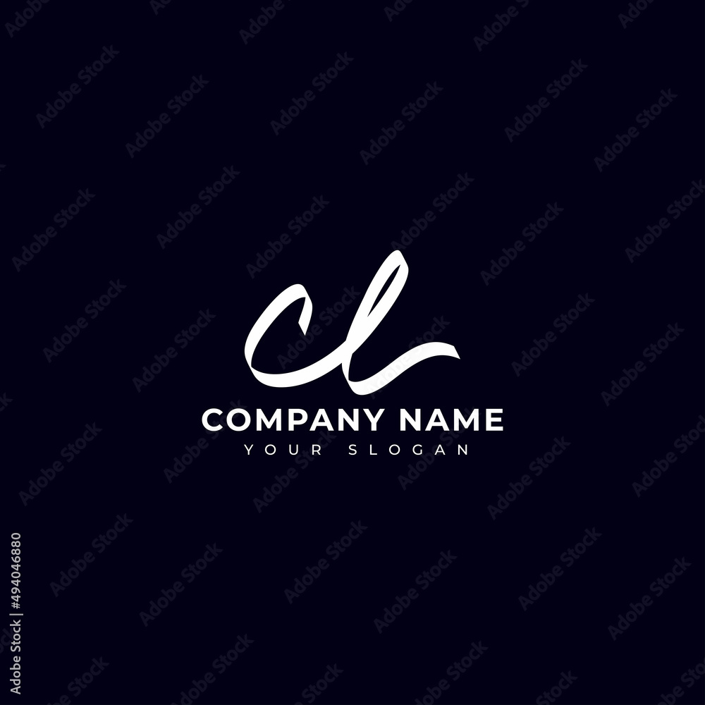 Cl Initial signature logo vector design Cl Initial signature logo vector design