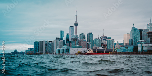 Polson Pier Skyline View of in Toronto, Canada photo
