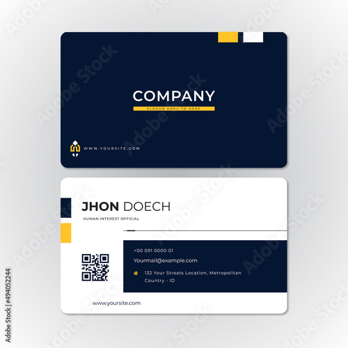 editable white blue businnes card template