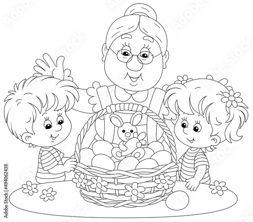 Happy granny and merry litt...