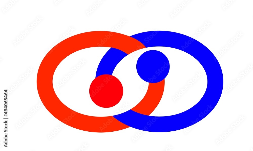 Symbol abstrack made of colorful spheres Symbol abstrack made of colorful spheres