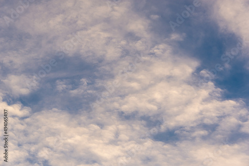 Fototapeta Naklejka Na Ścianę i Meble -  The texture of the clouds in the sky. Beautiful sky background.