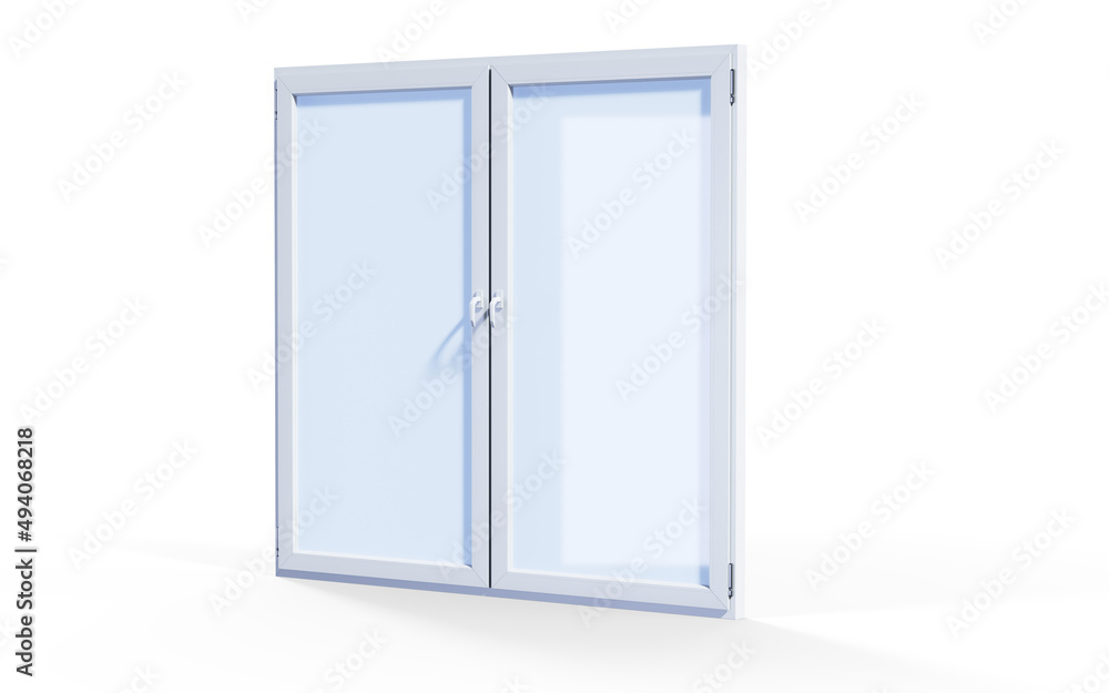 3d render window frame on white background 3d render window frame on white background