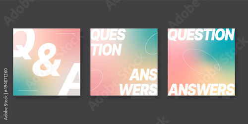concept question and answer time for social media post instagram template