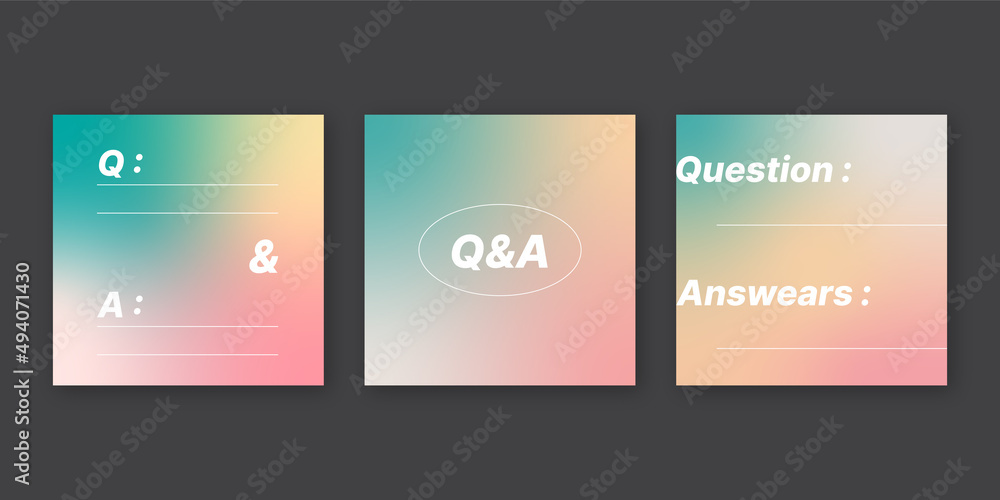 concept question and answer time for social media post instagram ...