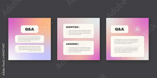 concept question and answer time for social media post instagram template