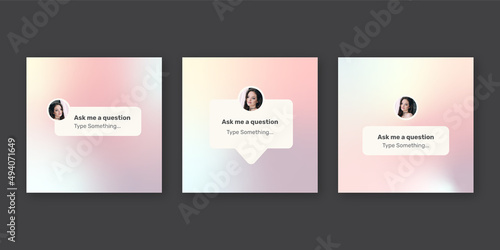 concept question and answer time for social media post instagram template