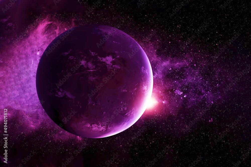 Exoplanet in deep space. Elements of this image furnished by NASA