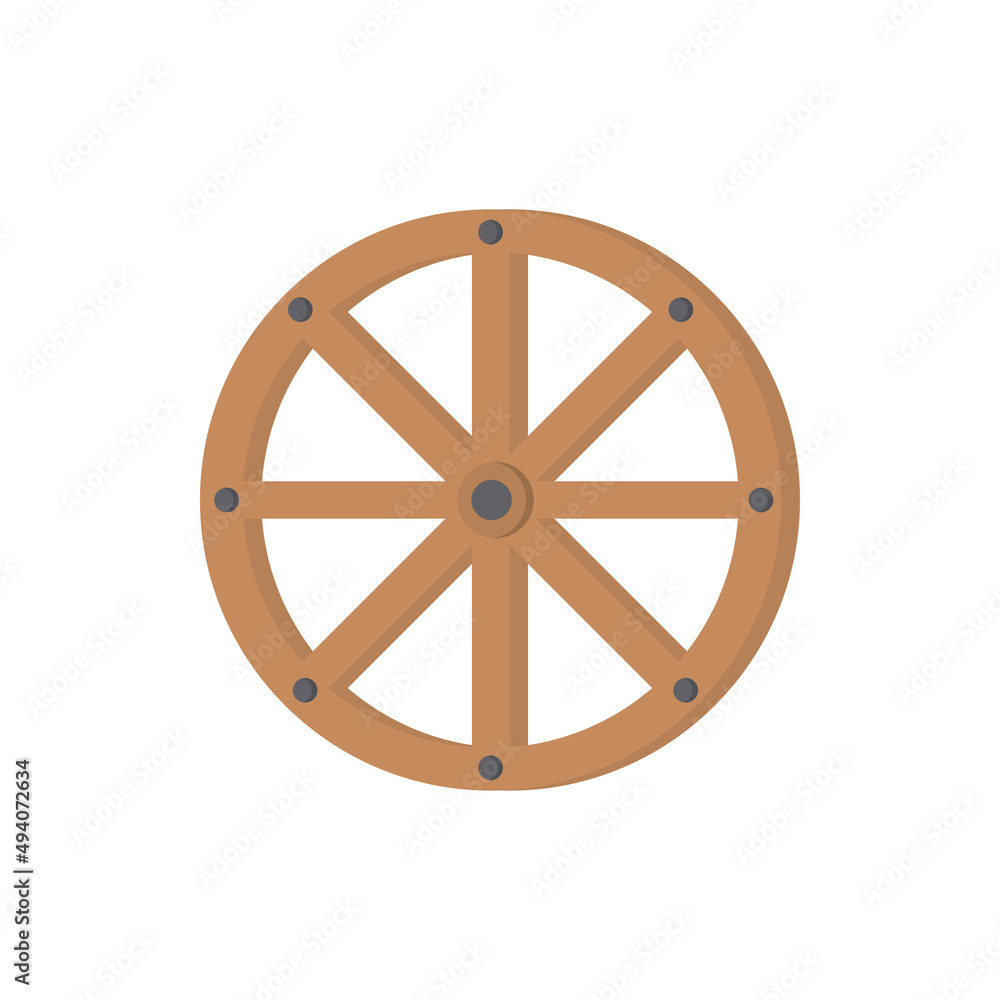 wooden wheel icon