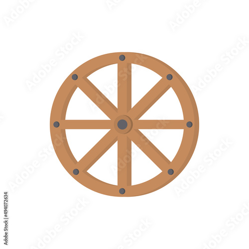 wooden wheel icon
