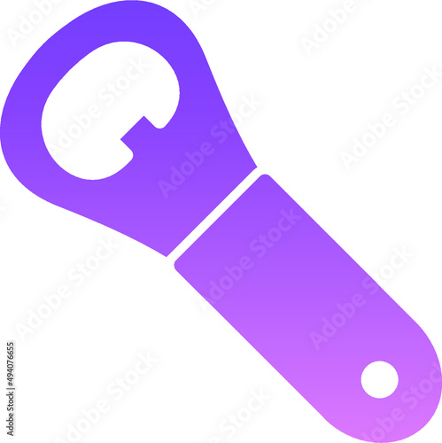 Vector illustration of a bottle opener icon isolated on a white background