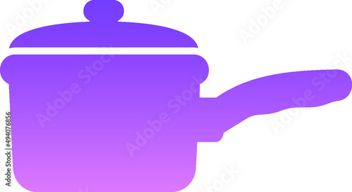 Vector illustration of a purple casserole isolated on a white background