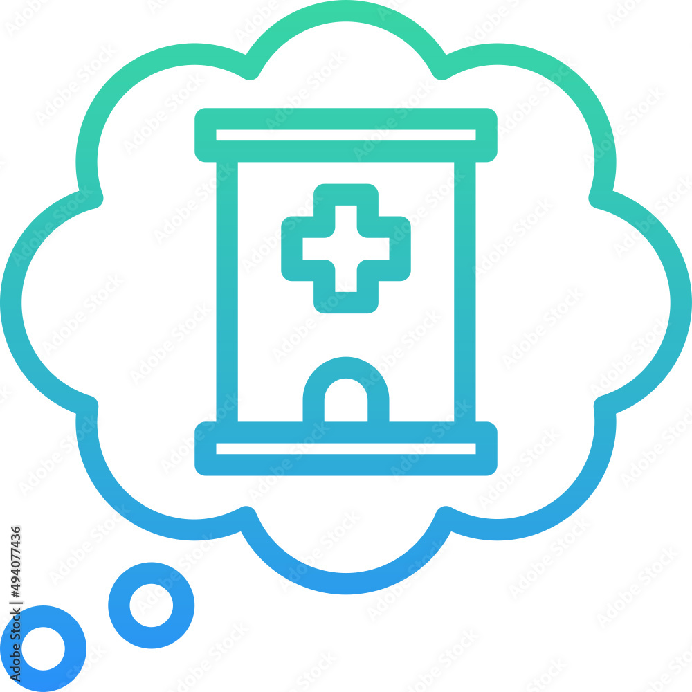 Thinking hospital icon Thinking hospital icon