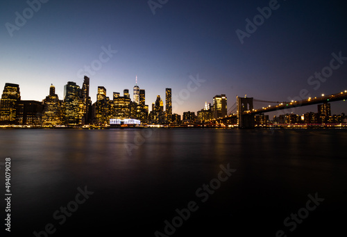 Skyline of New York City at night