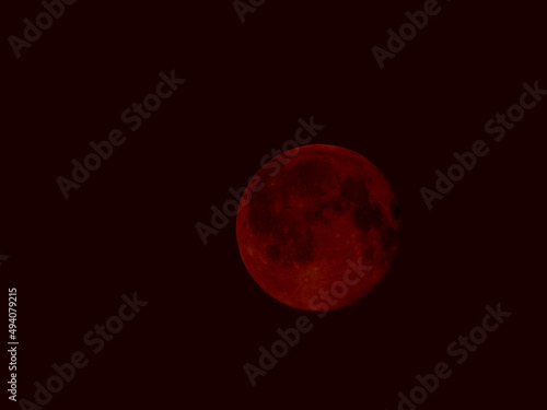 Fototapeta Naklejka Na Ścianę i Meble -  full moon in dark colors