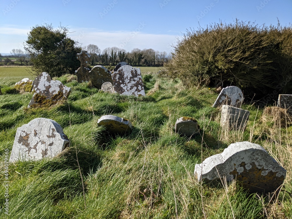 Killelan fortified church graveyard, early medieval Ireland