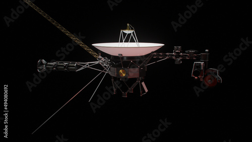 Voyager Space Probe - spacecraft in space (3d illustration) © Jesper
