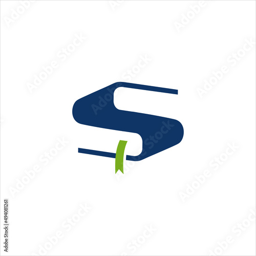 Letter S smart book vector template