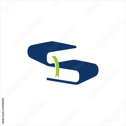 Letter S smart book vector template