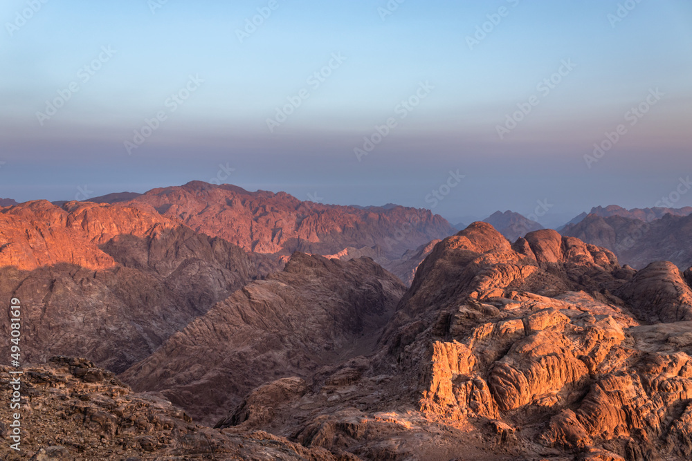 Saint Catherine mountain range in Egypt