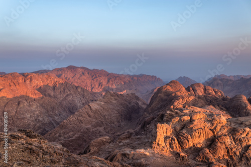 Saint Catherine mountain range in Egypt