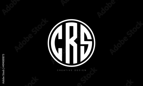CRS letter in circle logo design photo