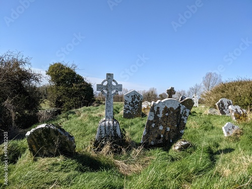 Photography Killelan fortified church graveyard, early medieval Ireland