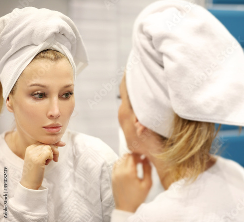 Applying the cream..Magic anti-aging cream.