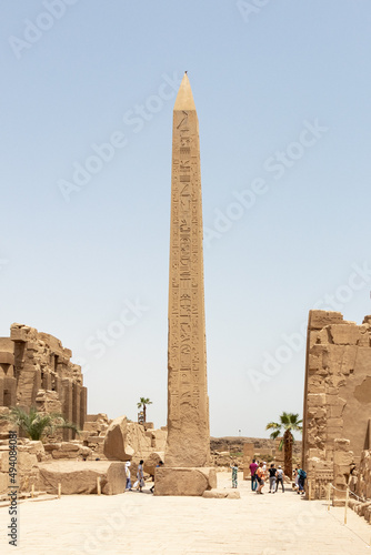 Canvas Print Thutmose I Obelisk in Amun Temple, Karnak, Luxor