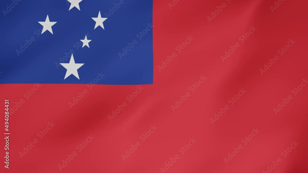 Bandera animada, Samoa. 4K Bandera animada, Samoa. 4K